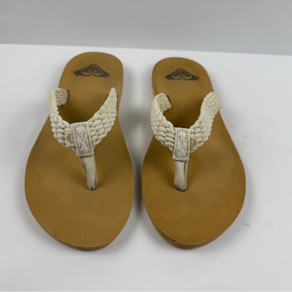 Roxy Porto lV thong sandal with braided strap